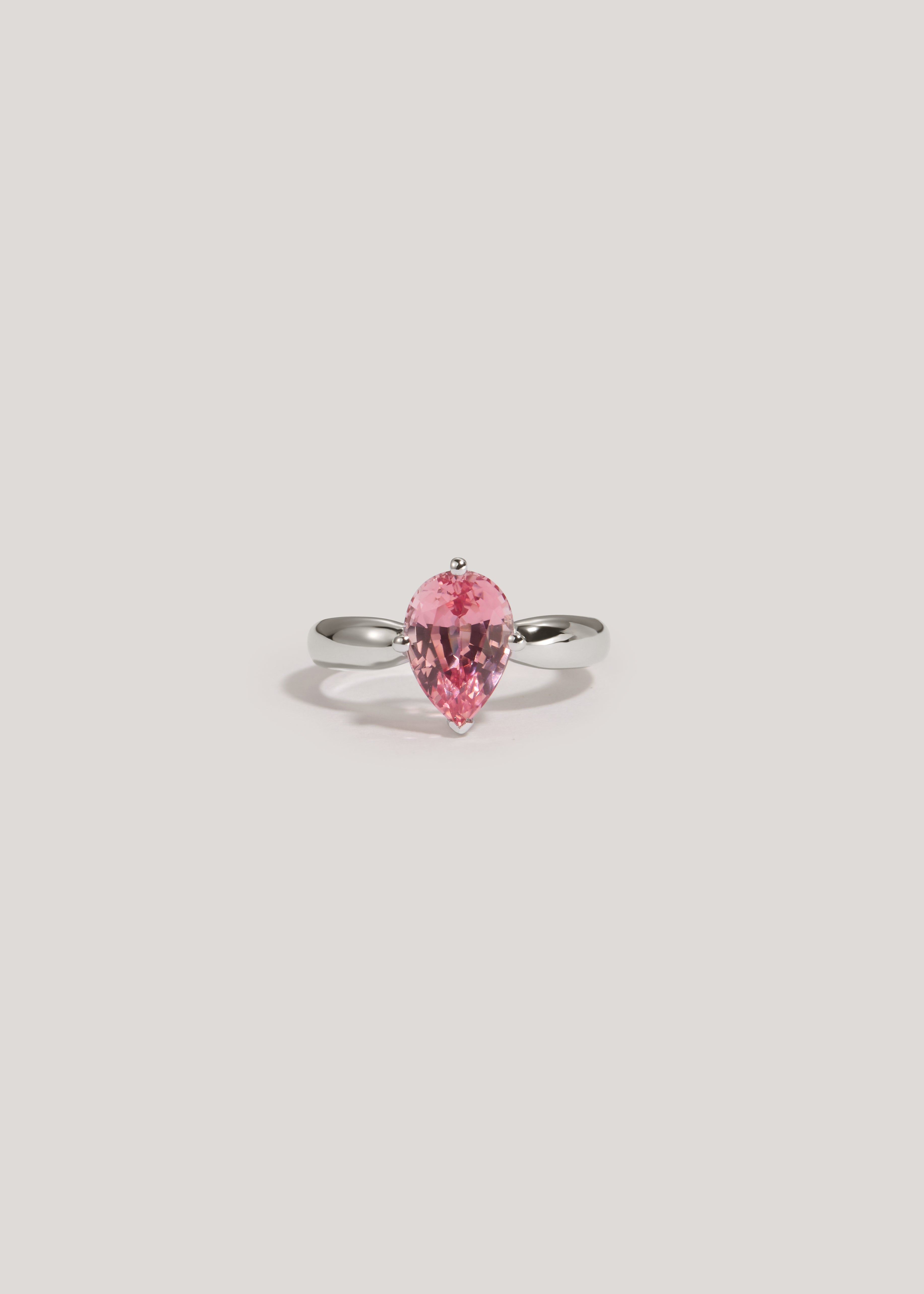 Papaya Solitaire Ring